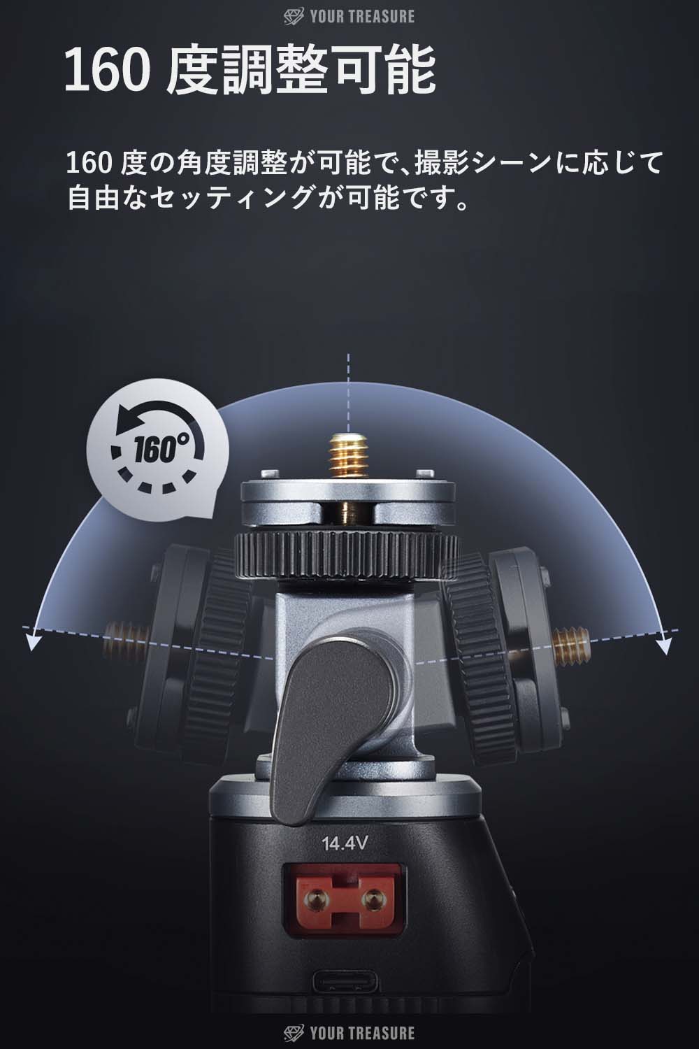 Godox BG02 バッテリーグリップ 14.4V 6600mAh 95.04Wh 1/4インターフェース 160度