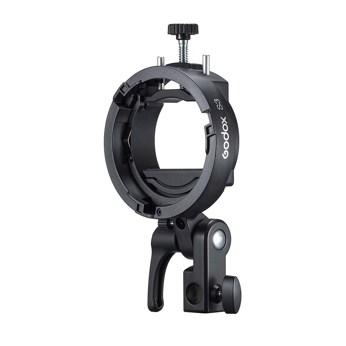 Godox S3ブラケット Bowens ボーエンズマウント 軽量 折り畳み 角度調整可能 AD100Pro AD300Pro V100 V860III対応