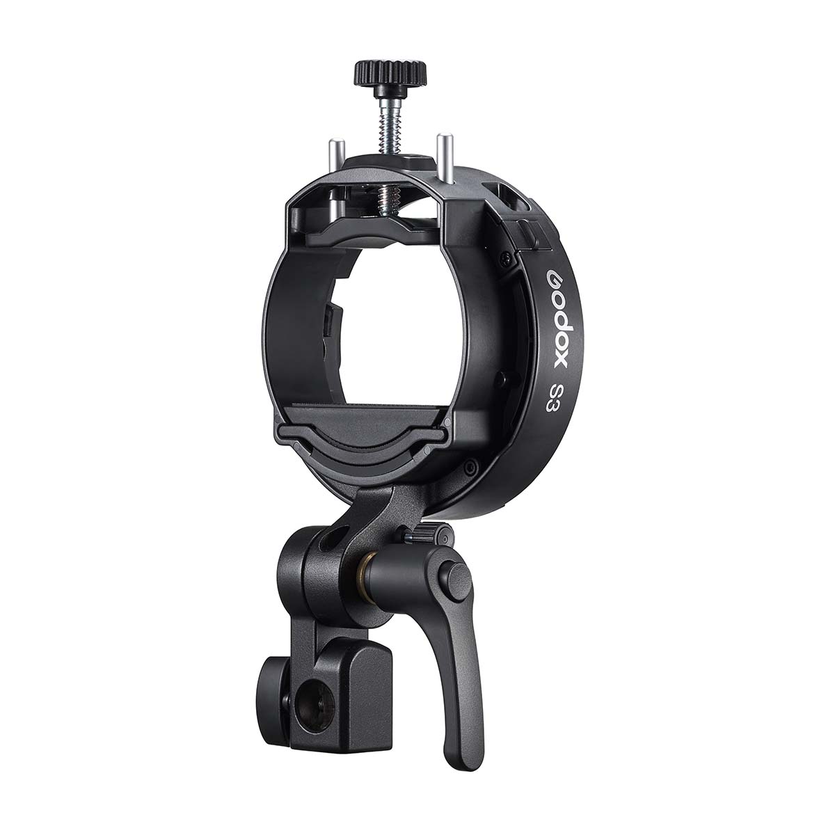 Godox S3ブラケット Bowens ボーエンズマウント 軽量 折り畳み 角度調整可能 AD100Pro AD300Pro V100 V860III対応