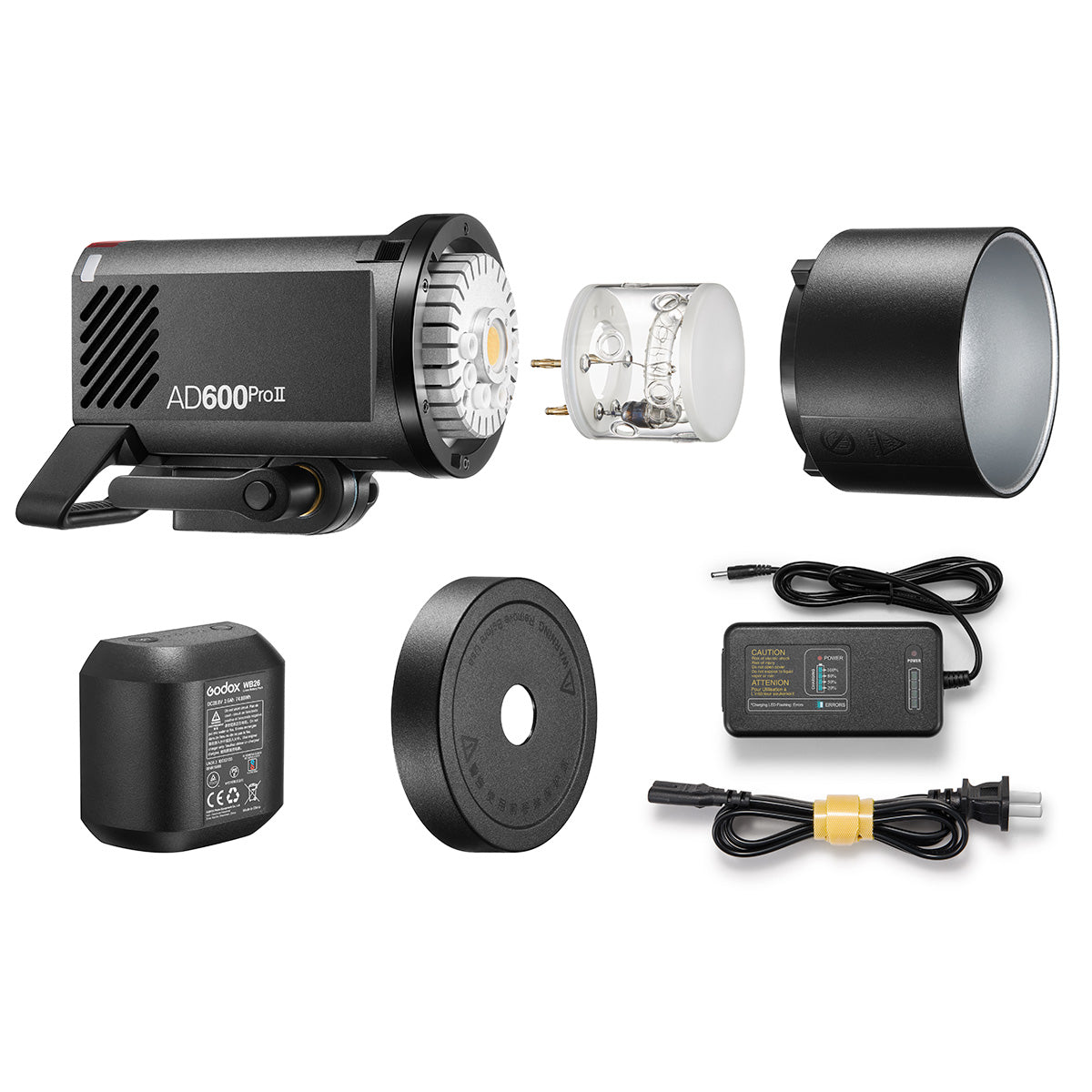 Godox AD600ProII モノブロックストロボ GN87 ワンタップ同期 40WバイカラーTFTカラースクリーン 16色グループインジケーター HSS 1/8000s ボーエンズマウント