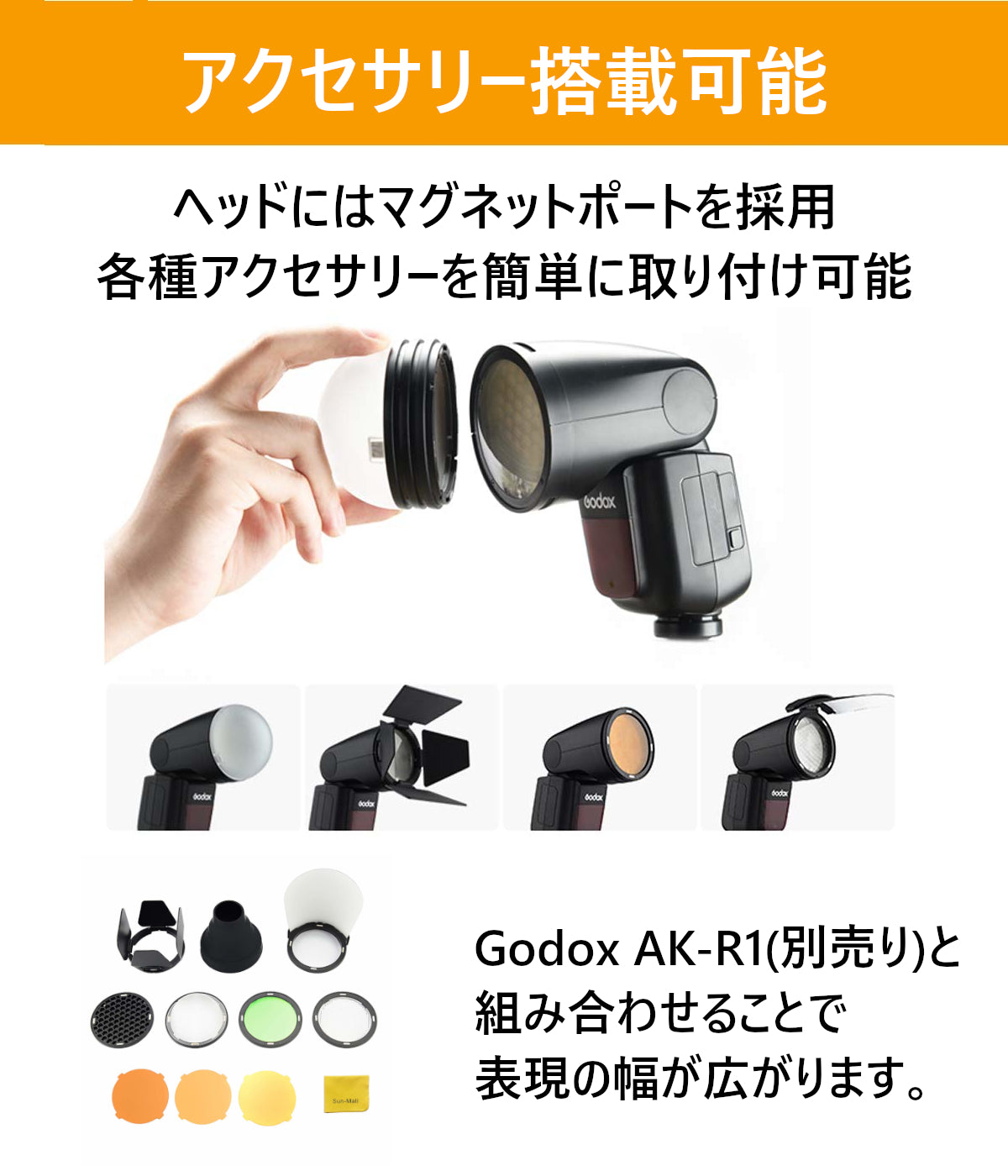 Godox V1-N 充実サポート V1N V1 Nikon対応 PSE 技適認証 フラッシュ ストロボ 76WS 2.4G TTL ラウンドヘッド 1/8000s HSS