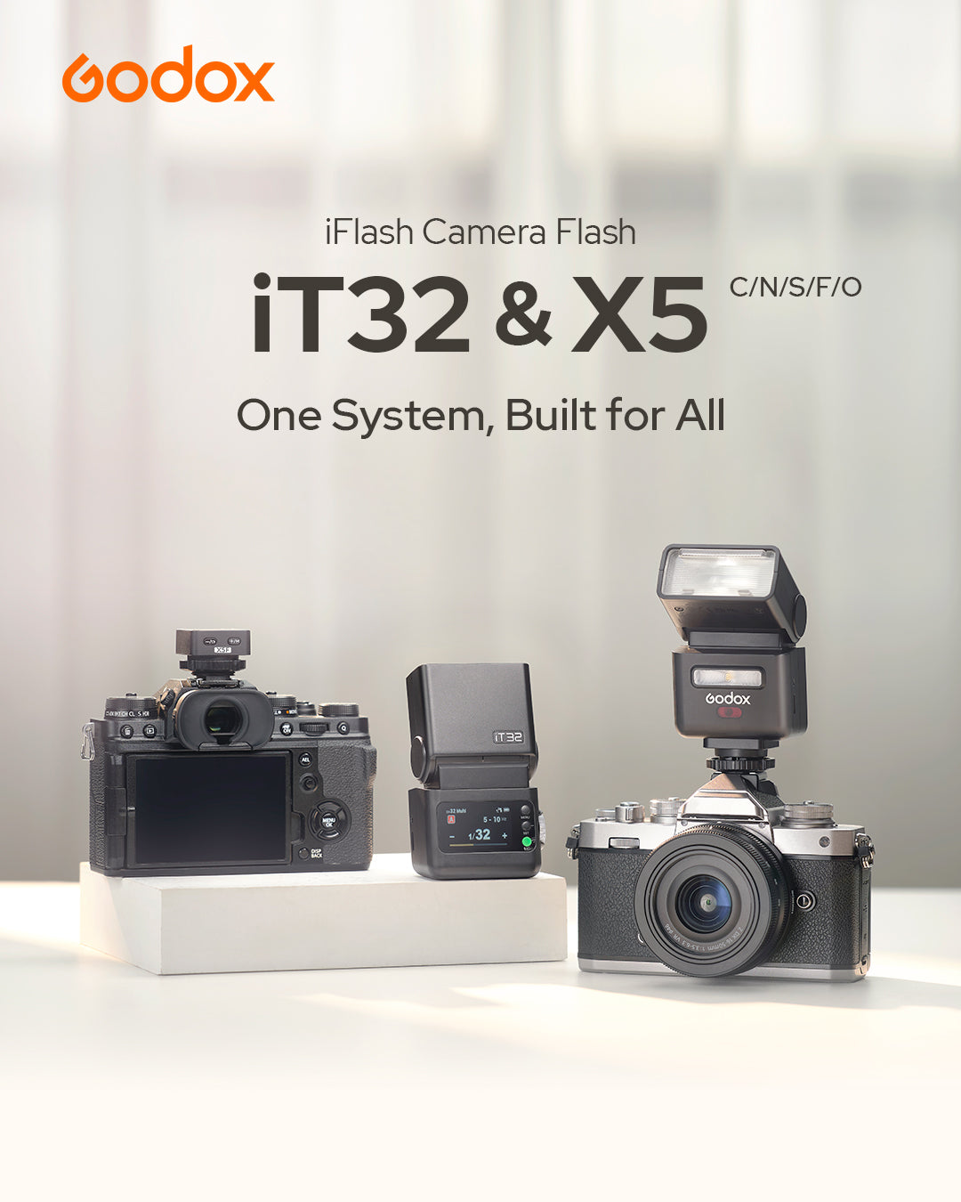 Godox iT32 Kit  iFlash カメラフラッシュ TTL HSS対応 2.4G【X5トリガー付】