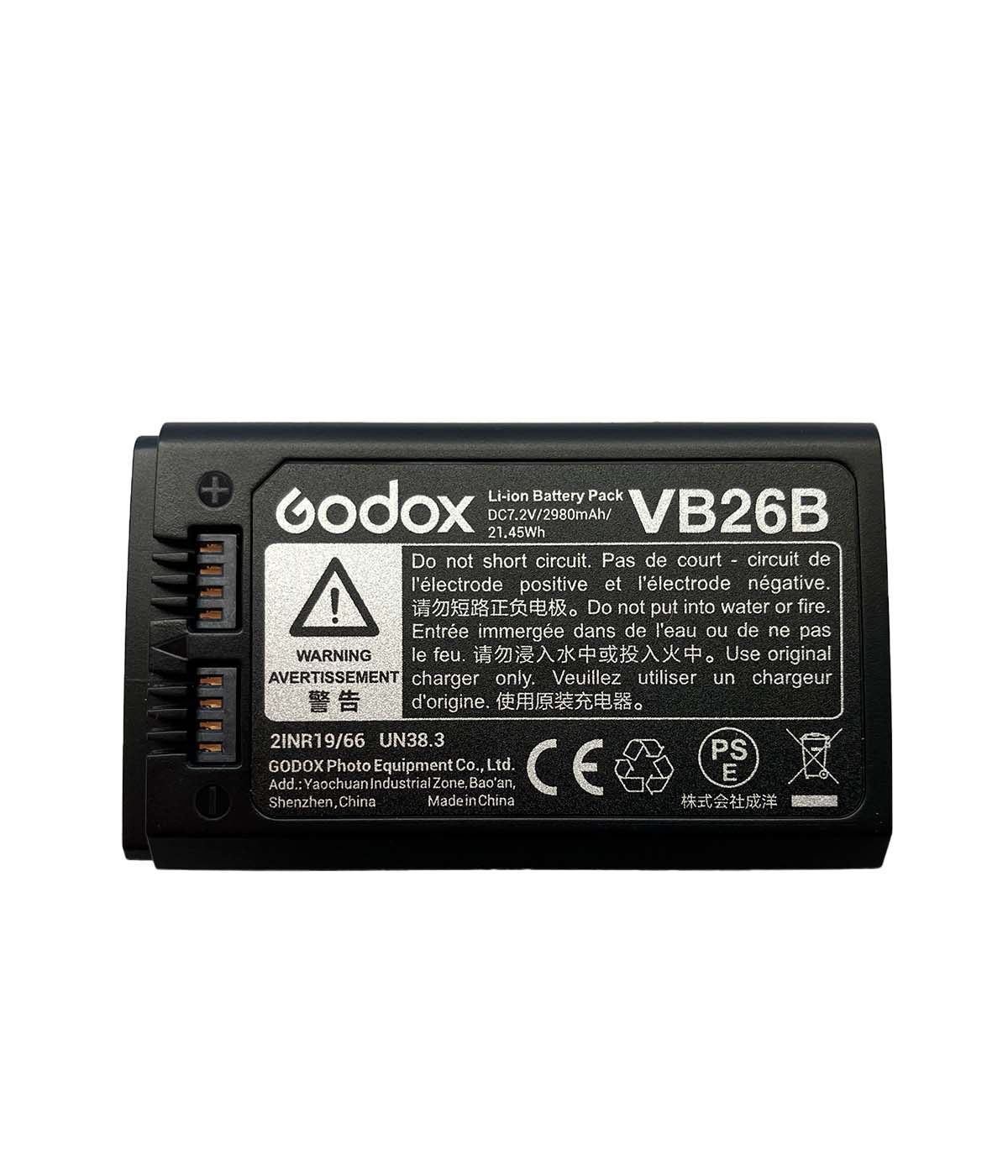 Godox VB26B V1 V860III対応 リチウム バッテリー 2980mAh 7.2V