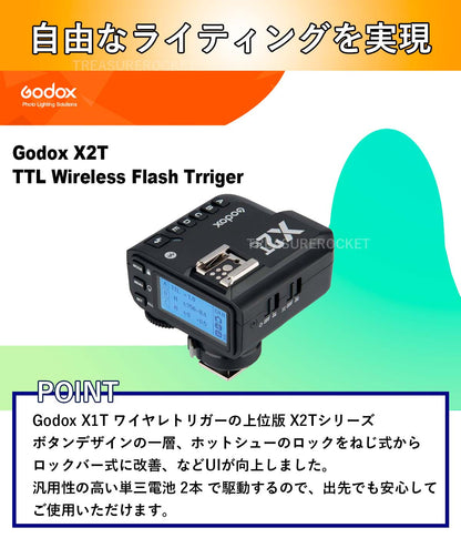 Godox X2T-C X2TC X2T Canon キャノン対応 ワイヤレスフラッシュトリガー TTL 1/8000s