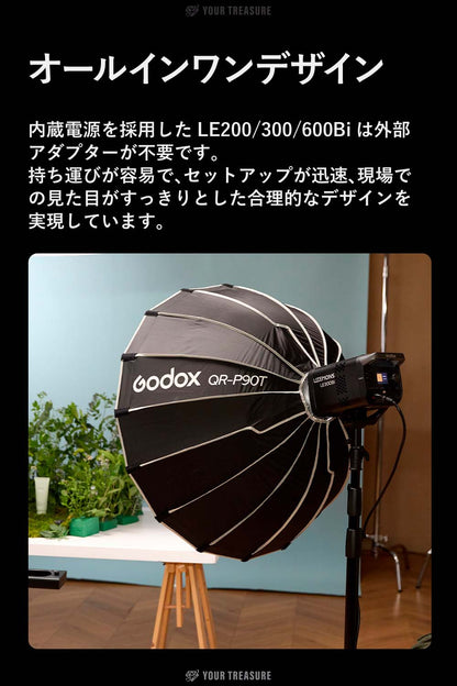 Godox LE200Bi 220W LITEMONS Bi-color LEDライト Bowensマウント 2800K~6500K