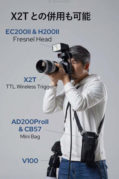Godox EC200II AD200ProII AD200Pro 対応 延長ケーブル 3m リモート ホットシュー