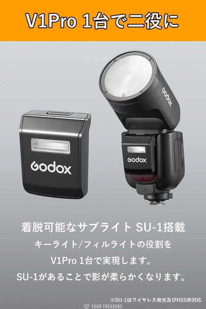 GODOX V1Pro-N フラッシュ ストロボ Nikon対応 1/8000HSS 76WS 2.4G TTL