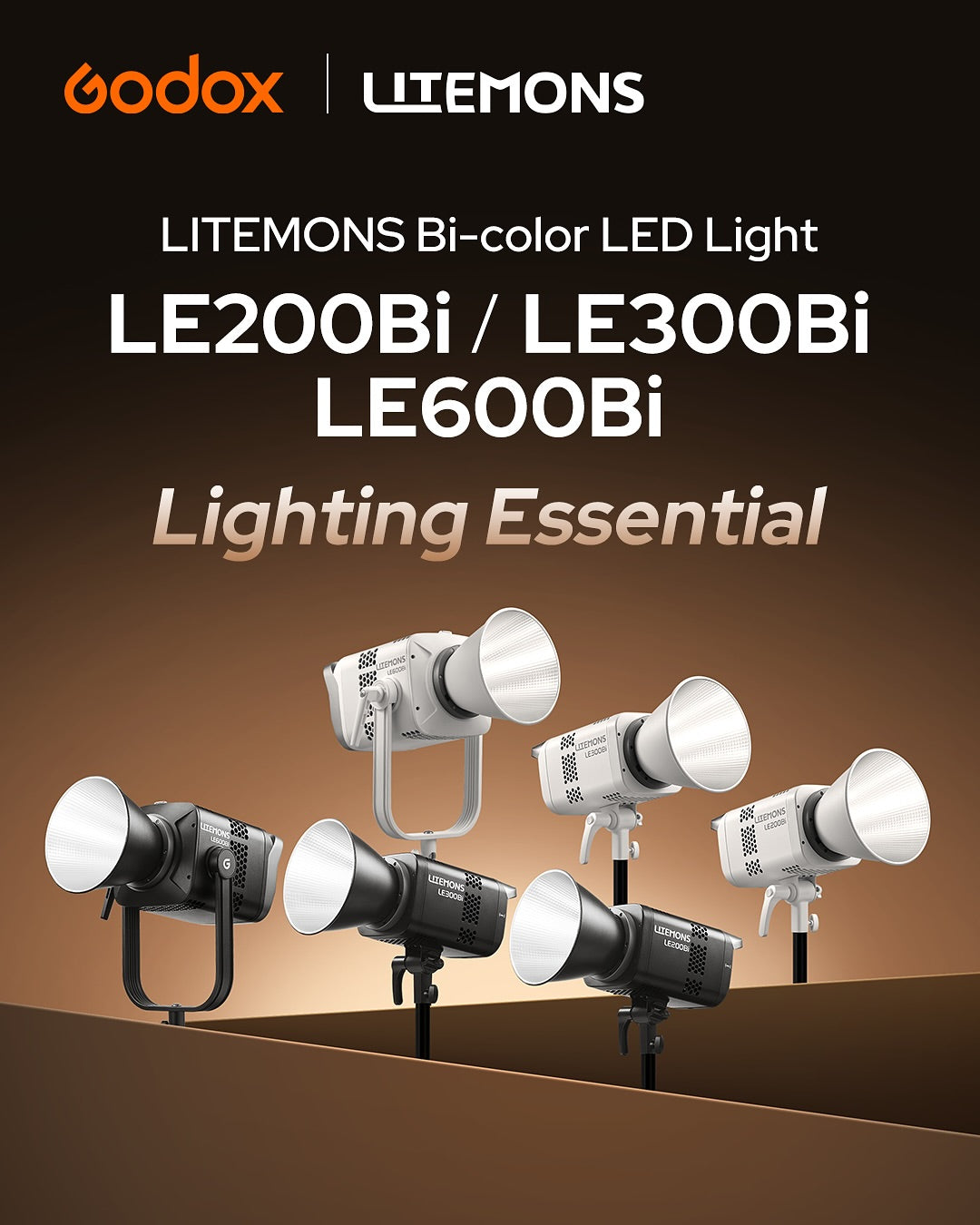 Godox LE300Bi 320W LITEMONS Bi-color LEDライト Bowensマウント 2800K~6500K