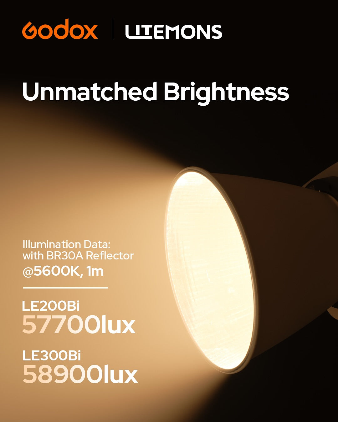 Godox LE300Bi 320W LITEMONS Bi-color LEDライト Bowensマウント 2800K~6500K