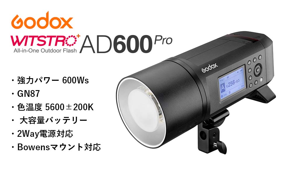 [国内正規代理店] Godox AD600Pro モノブロックストロボ 600W GN87 TTL 1/8000s HSS  ボーエンズマウント屋内屋外撮影対応 [クロス/日本語説明書] (AD600-Pro)