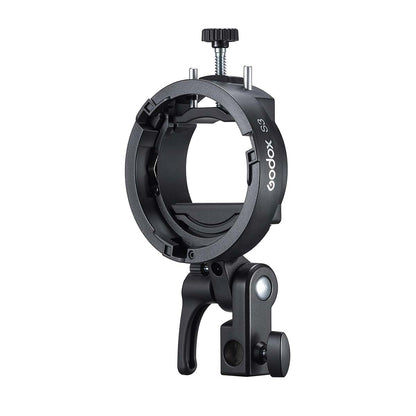 Godox S3ブラケット Bowens ボーエンズマウント 軽量 折り畳み 角度調整可能 AD100Pro AD300Pro V100 V860III対応
