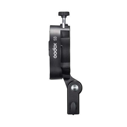Godox S3ブラケット Bowens ボーエンズマウント 軽量 折り畳み 角度調整可能 AD100Pro AD300Pro V100 V860III対応