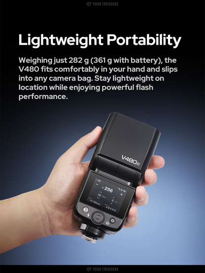 Godox V480C V480 for Canon キャノン対応 ストロボ フラッシュ GN50 TTL HSS リチウムバッテリー タッチスクリーン