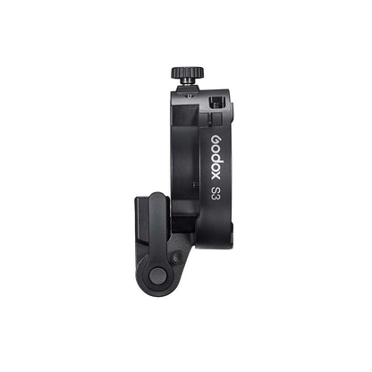 Godox S3ブラケット Bowens ボーエンズマウント 軽量 折り畳み 角度調整可能 AD100Pro AD300Pro V100 V860III対応
