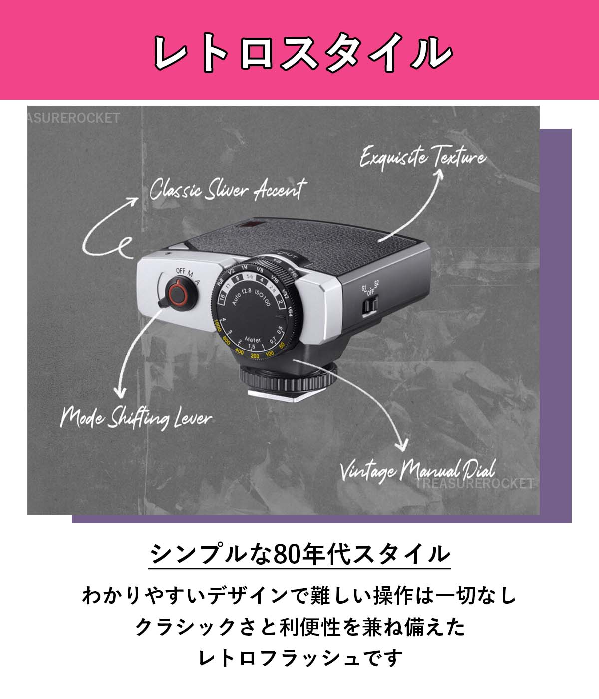 [国内正規代理店] Godox Lux Junior レトロカメラ ヴィンテージカメラ フラッシュ Sony Canon Fujifilm Nikon  Olympus 対応 日本語説明書/クロス付