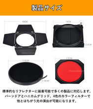 画像をギャラリービューアに読み込む, [国内正規代理店]GodoxBD-04バーンドアとハニカムグリッドと4色ジェルフィルター(レッド、イエロー、ブルー、グリーン)標準リフレクターに対応[クロス付/セット品]
