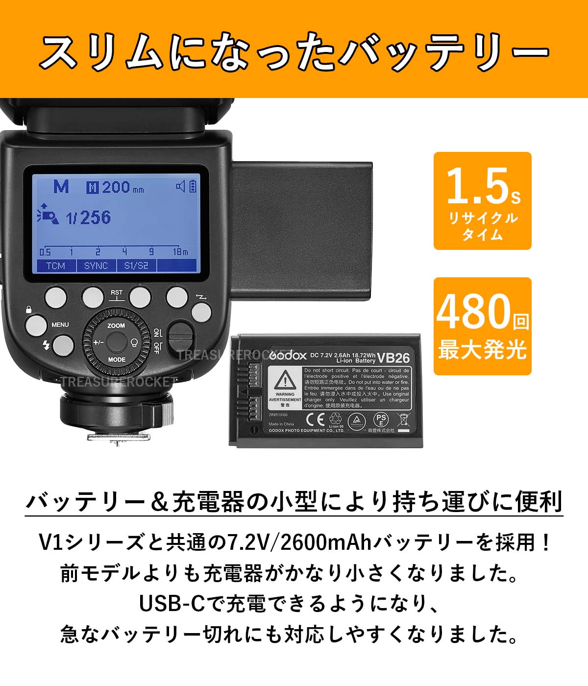 国内正規代理店] Godox Ving V860IIIS V860III Sony ソニー 対応 76Ws