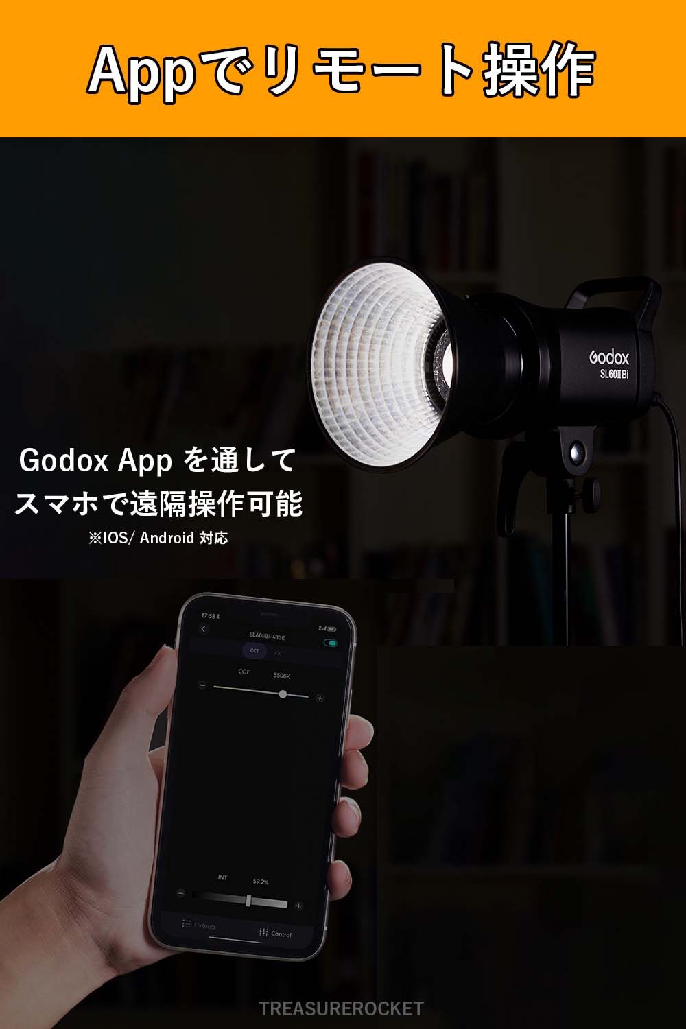 [国内正規代理店] Godox SL-60iiD SL60iiD 70W 定常光LEDライト ビデオライト Bowensマウント 5600±200K  [1年保証/日本語説明書/クロス付/セット品]